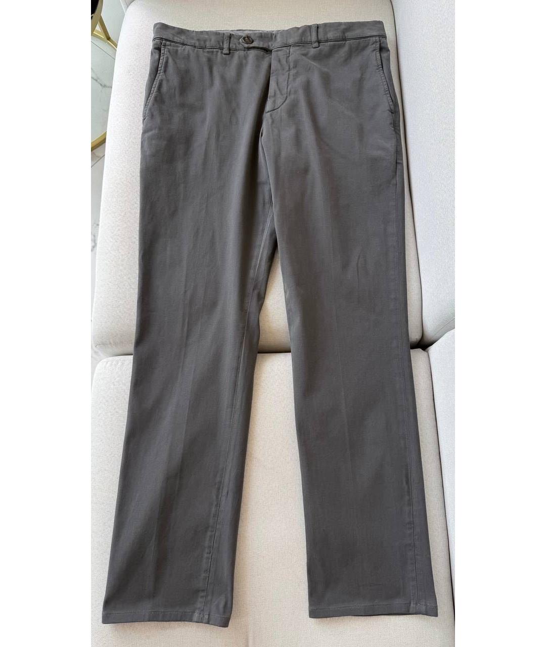BRUNELLO CUCINELLI Антрацитовые классические брюки, фото 7