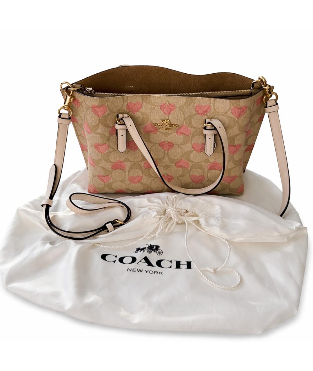COACH Бежевая сумка тоут, фото 2