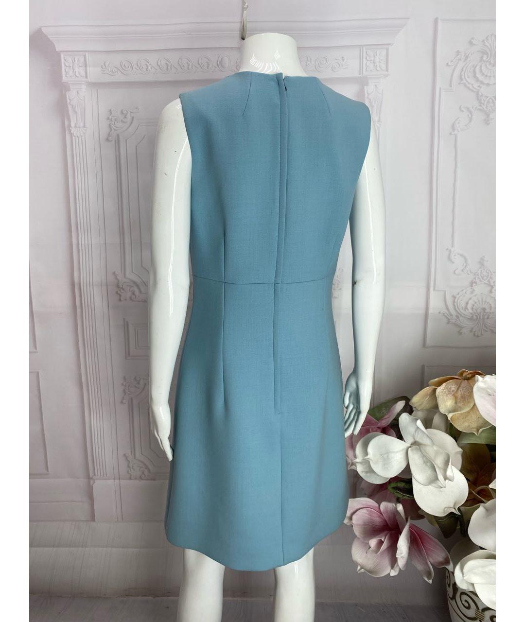 DOLCE&GABBANA Голубое полиэстеровое повседневное платье, фото 5