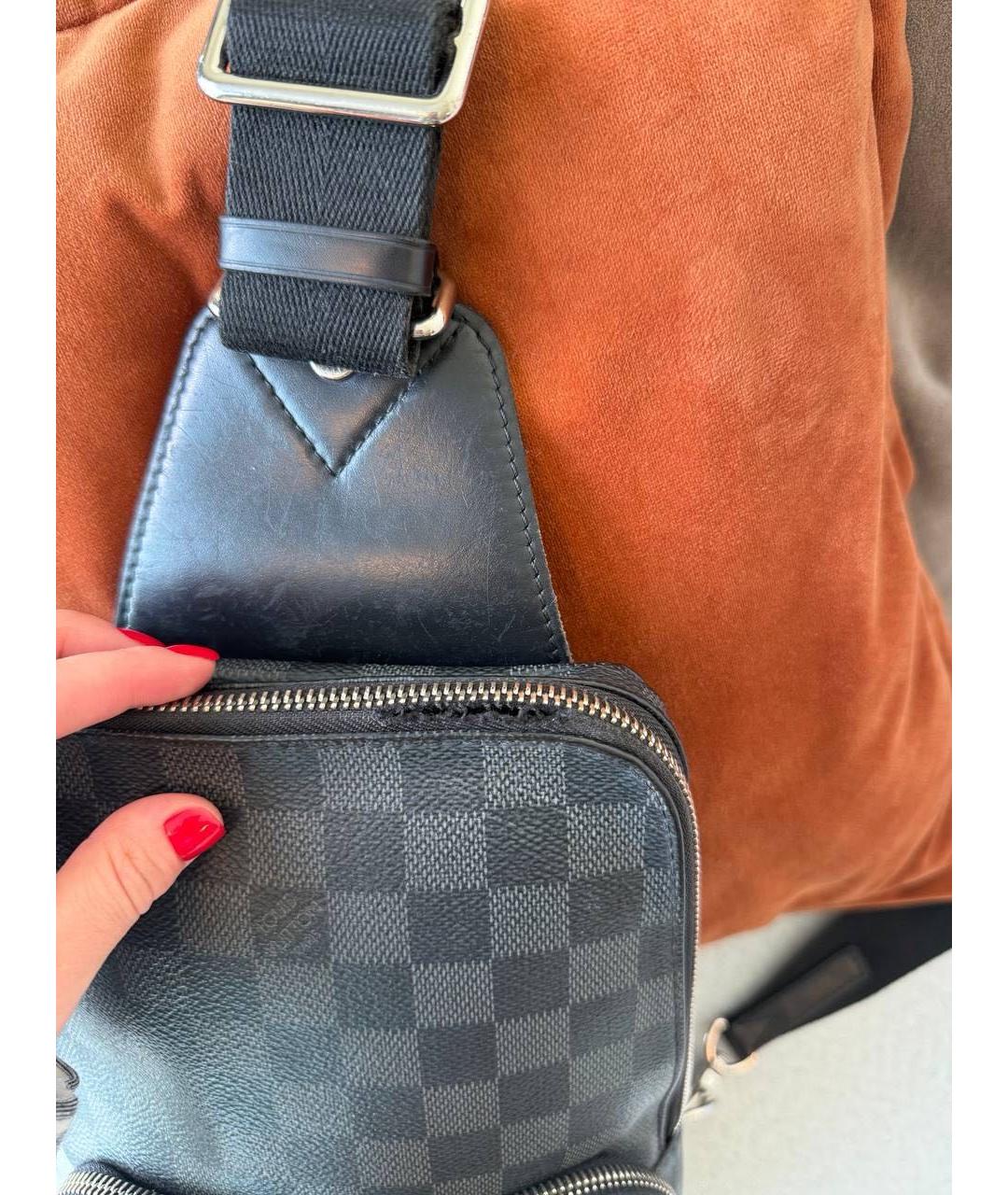 LOUIS VUITTON Черная барсетка, фото 2