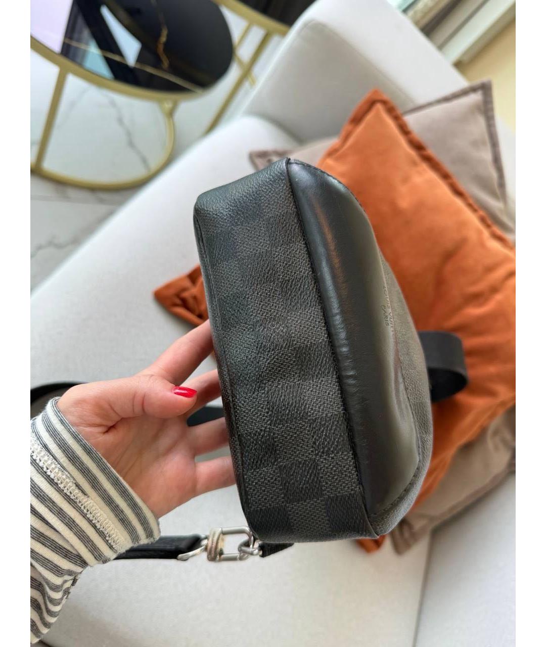 LOUIS VUITTON Черная барсетка, фото 7