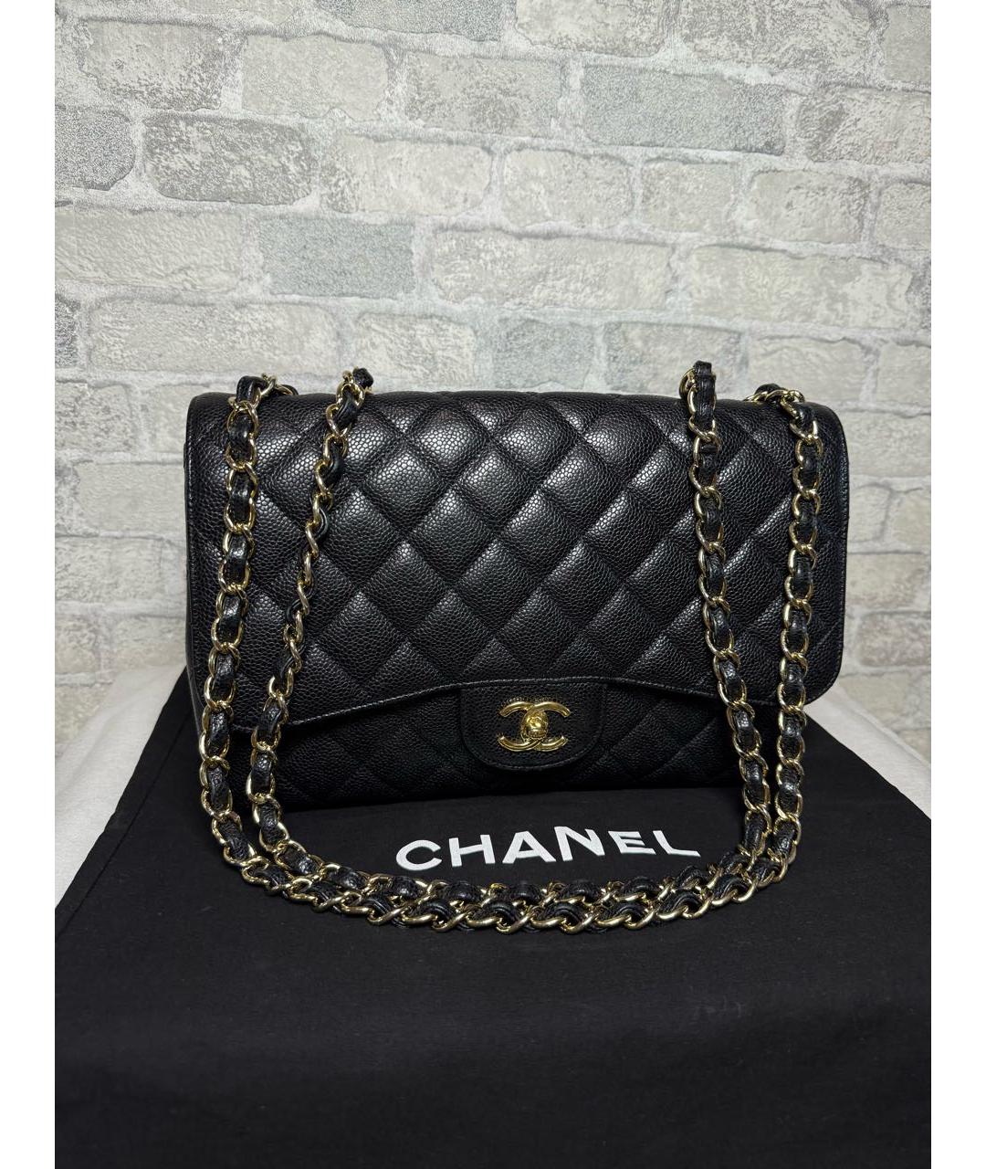 CHANEL Черная кожаная сумка через плечо, фото 3