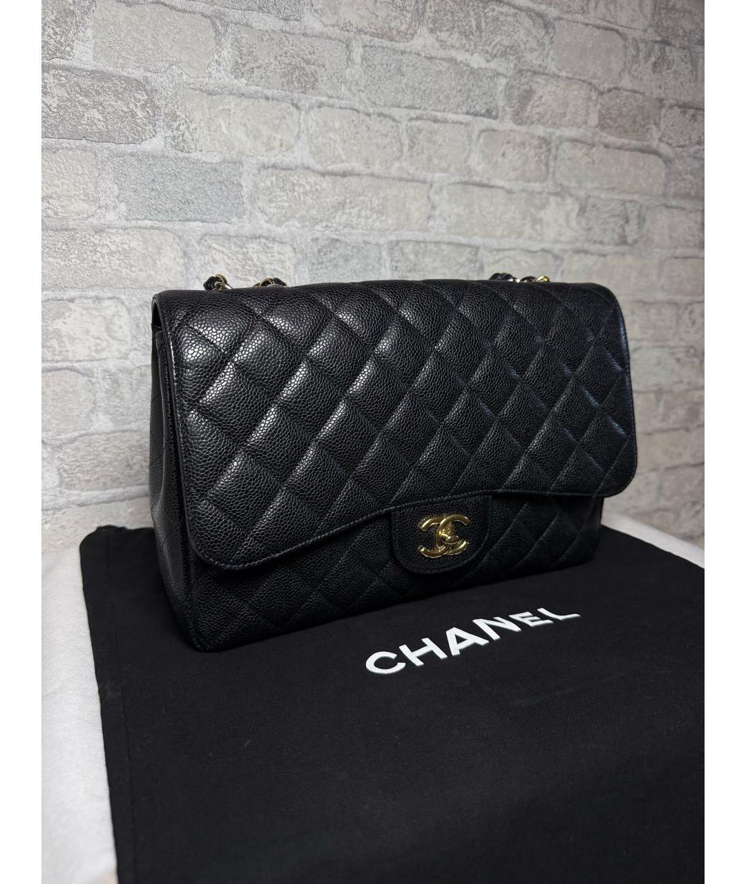 CHANEL Черная кожаная сумка через плечо, фото 2