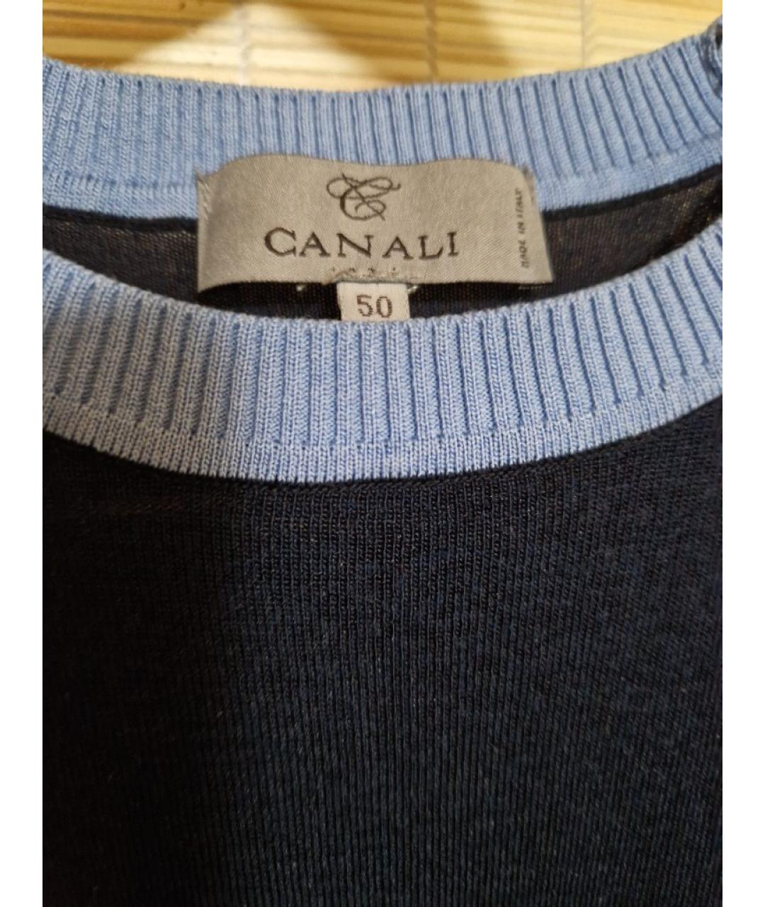 CANALI Темно-синяя футболка, фото 4