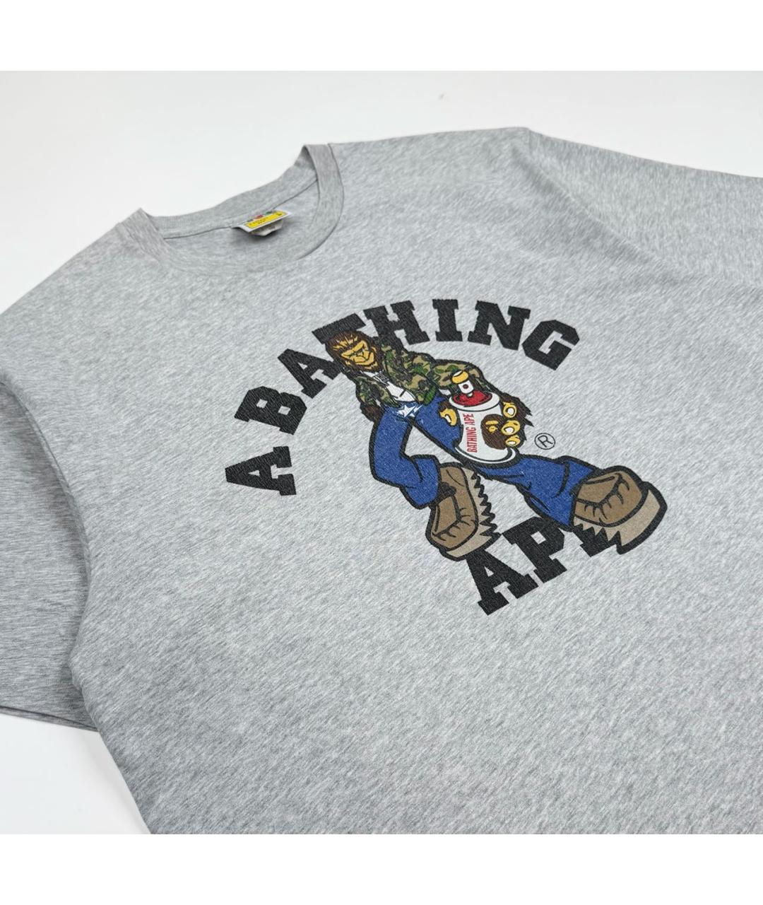 BAPE Серая хлопковая футболка, фото 3