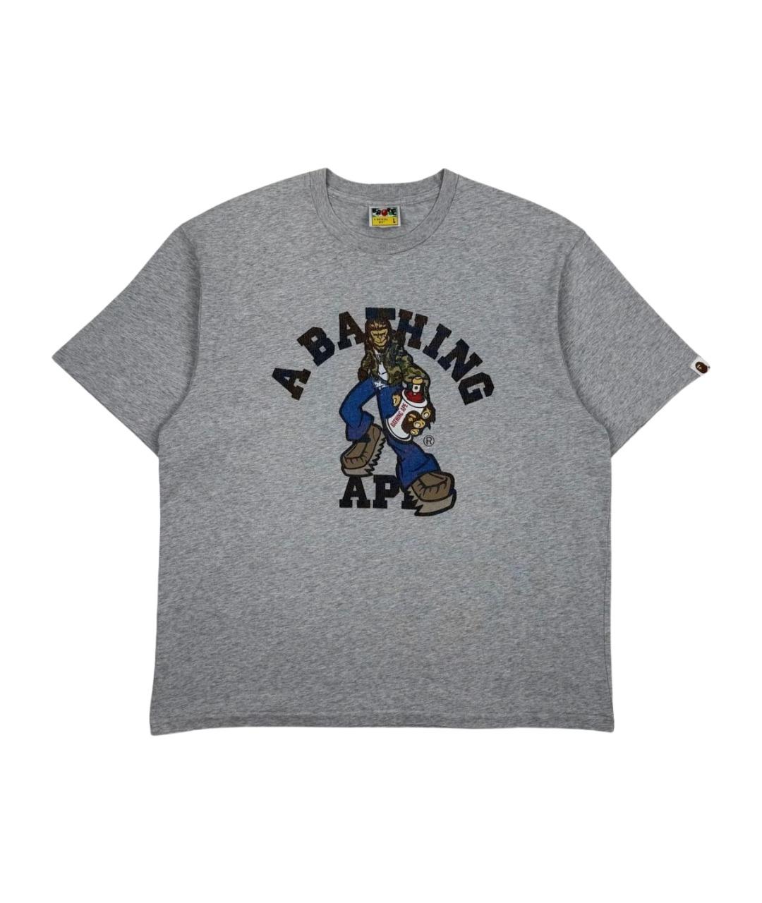 BAPE Серая хлопковая футболка, фото 1