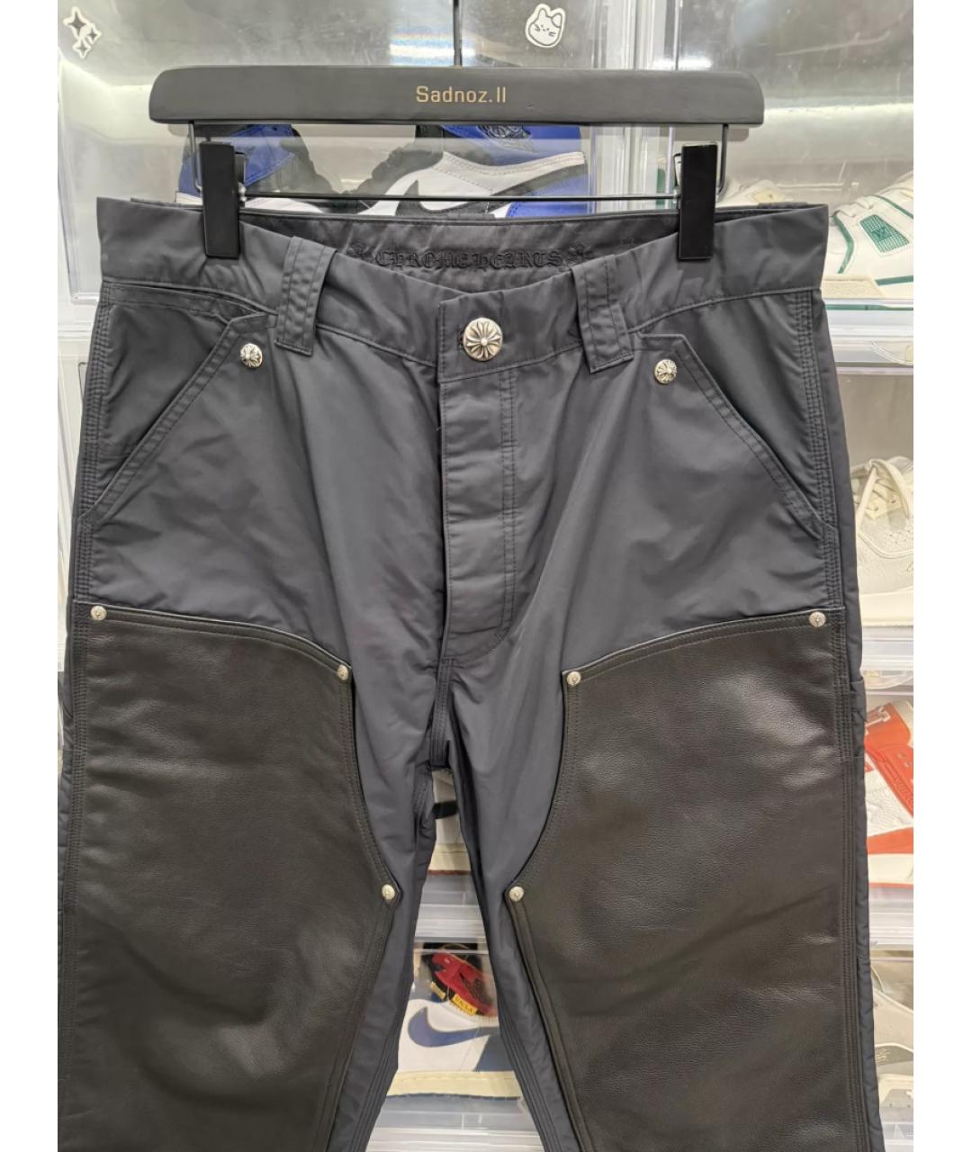 CHROME HEARTS Черные повседневные брюки, фото 6
