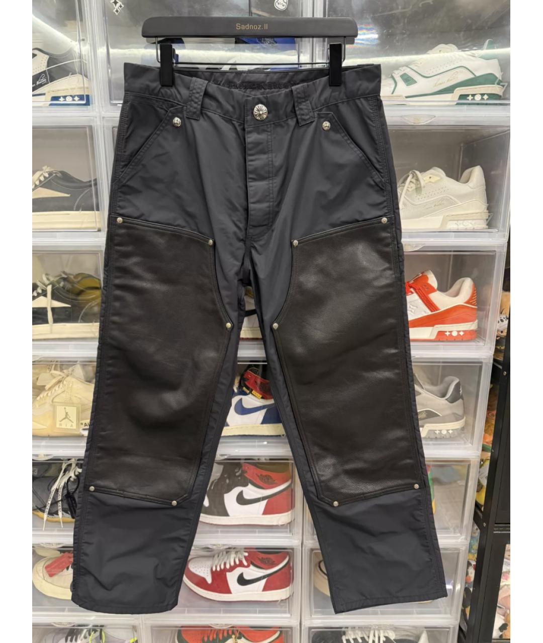 CHROME HEARTS Черные повседневные брюки, фото 7