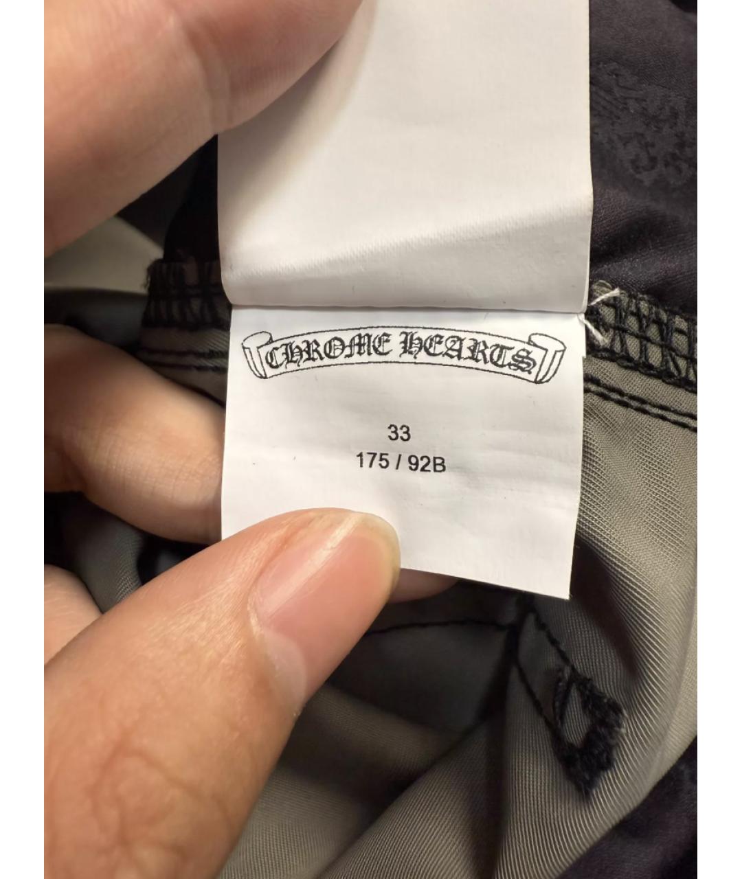 CHROME HEARTS Черные повседневные брюки, фото 2