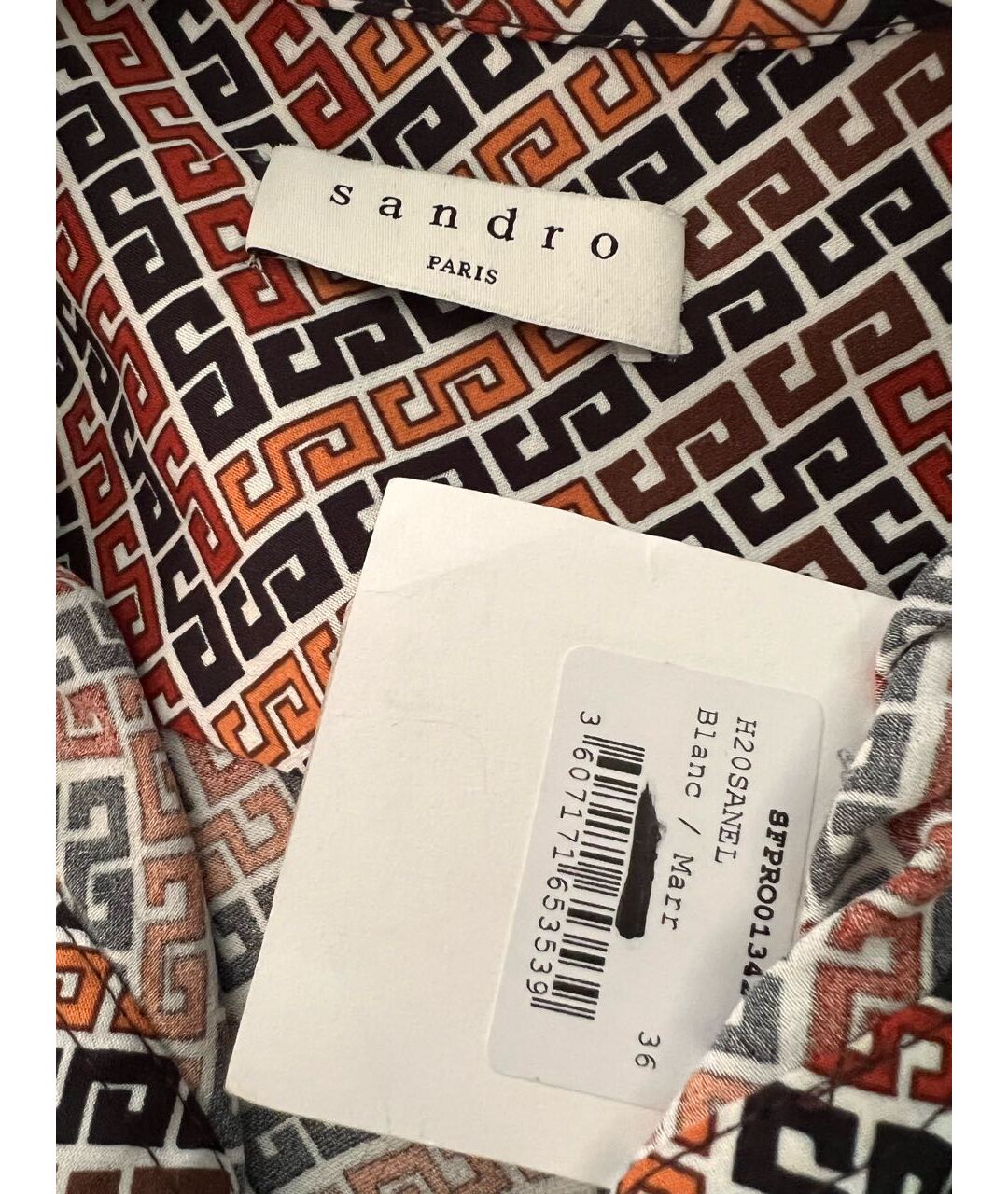 SANDRO Мульти вискозное повседневное платье, фото 7