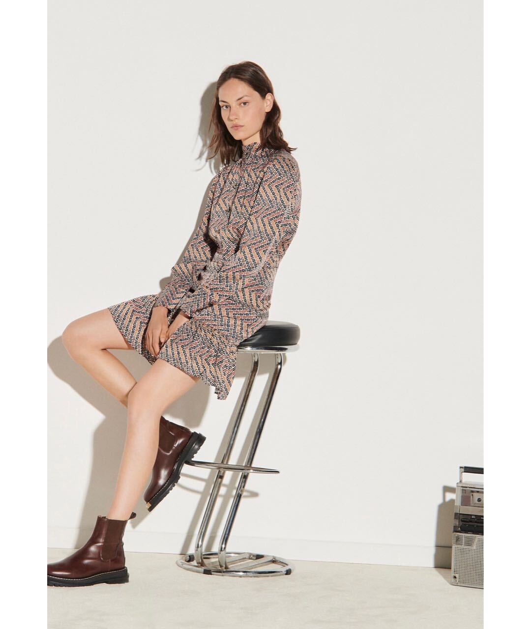 SANDRO Мульти вискозное повседневное платье, фото 3