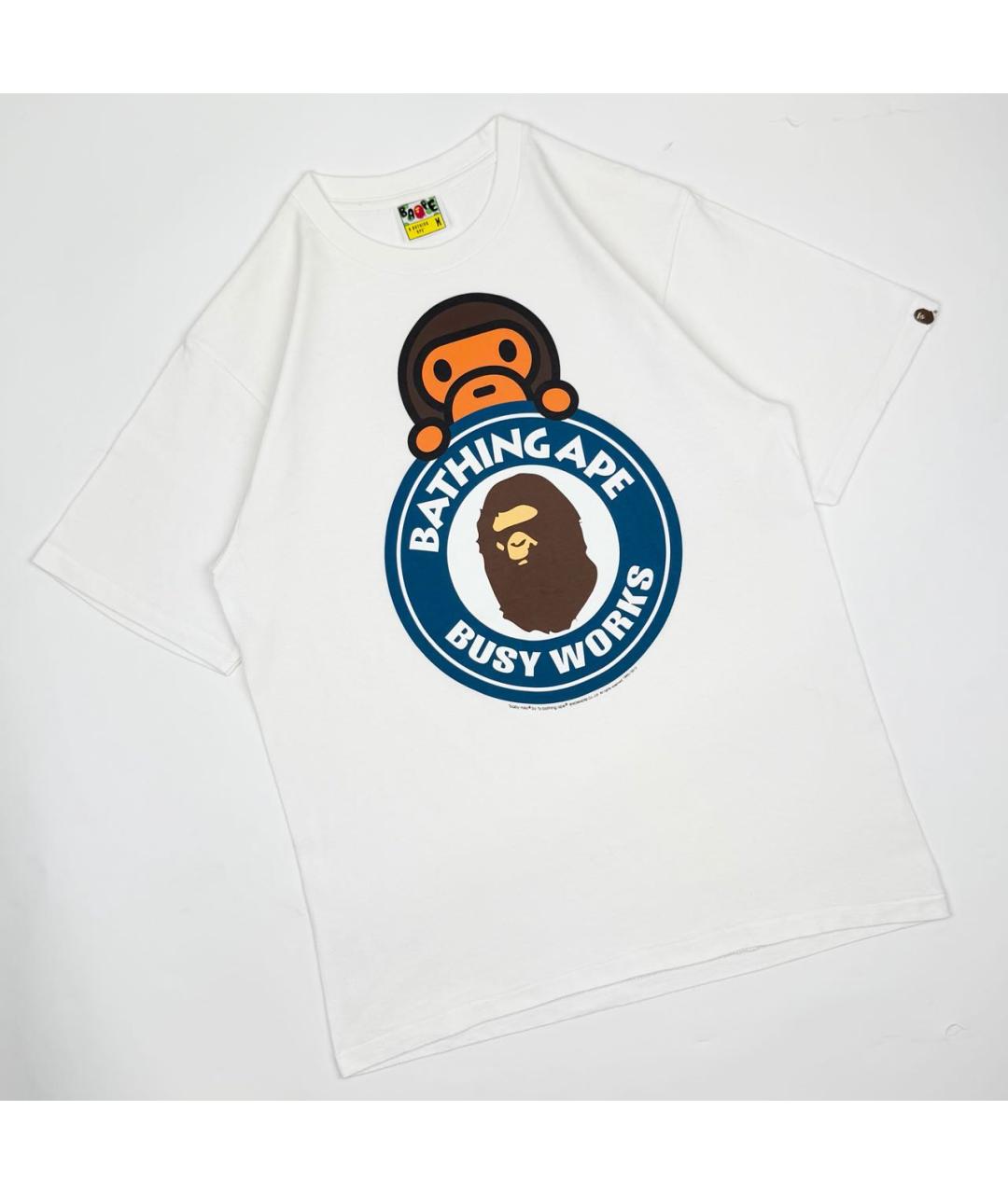 BAPE Белая хлопковая футболка, фото 5