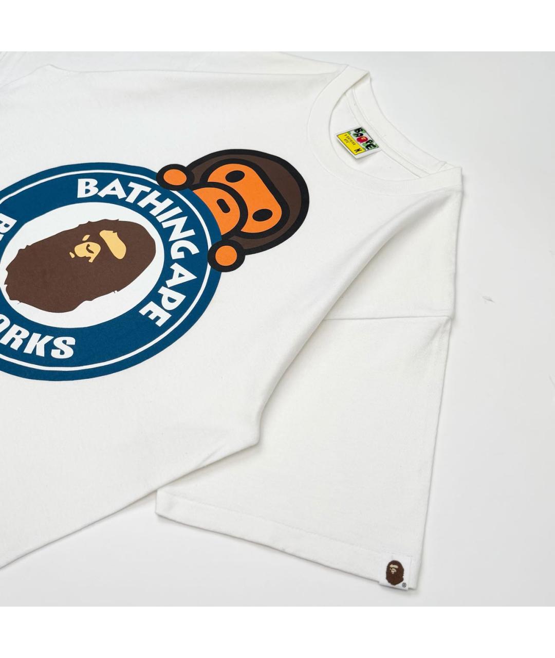 BAPE Белая хлопковая футболка, фото 4