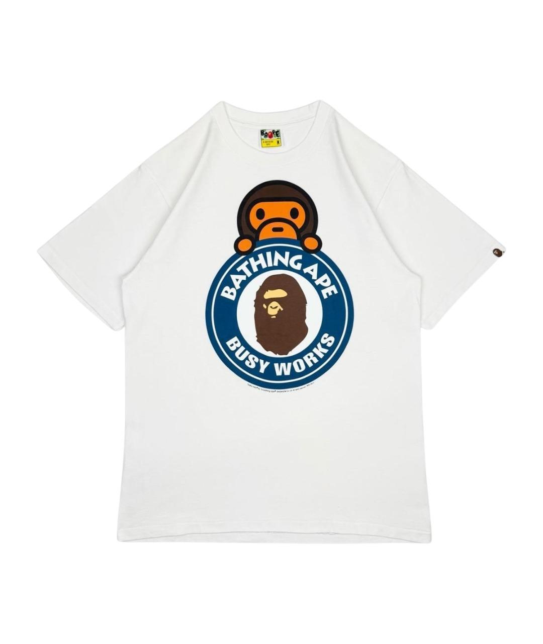 BAPE Белая хлопковая футболка, фото 1