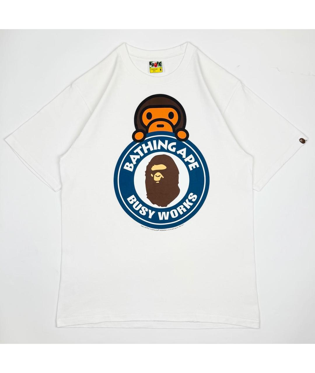 BAPE Белая хлопковая футболка, фото 7