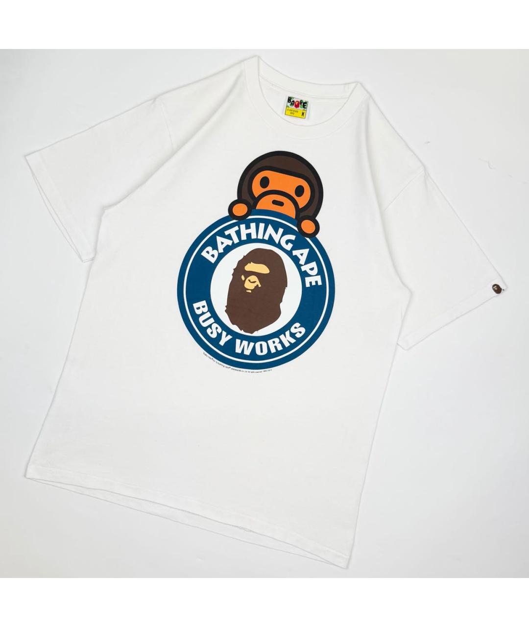BAPE Белая хлопковая футболка, фото 6