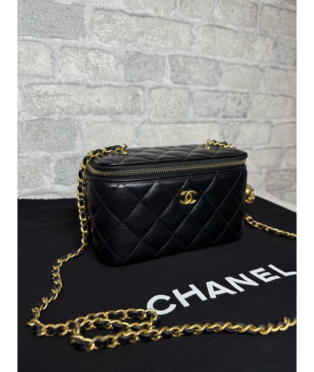 CHANEL Черная кожаная сумка через плечо, фото 2