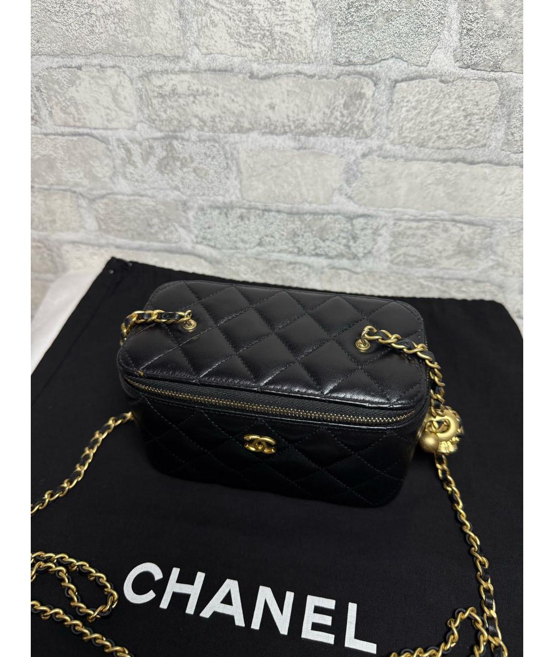 CHANEL Черная кожаная сумка через плечо, фото 3