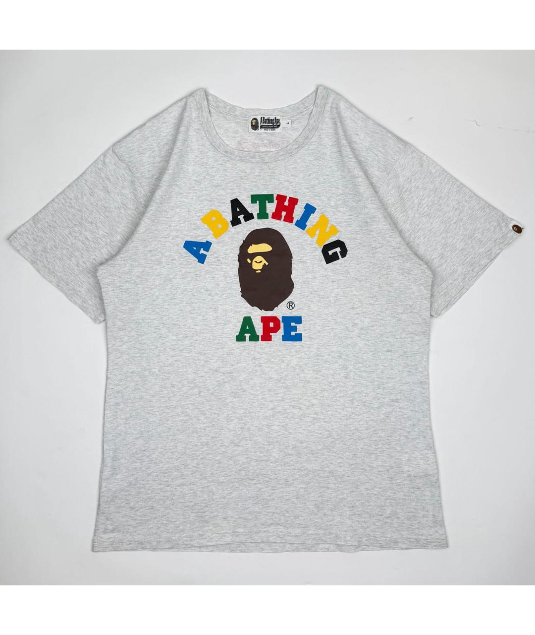BAPE Серая хлопковая футболка, фото 7