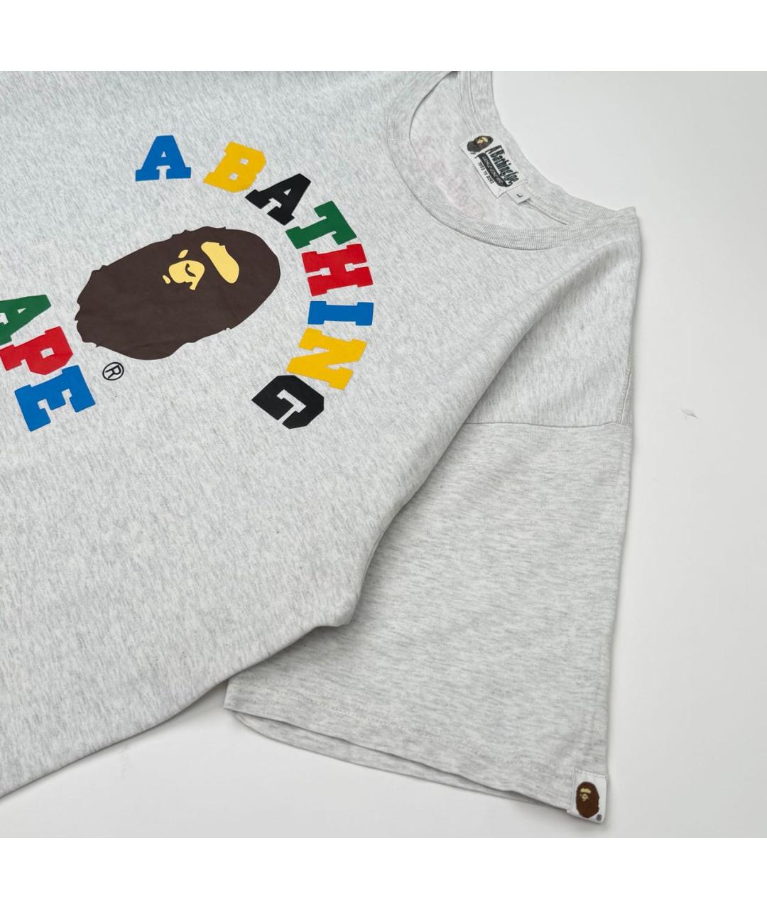BAPE Серая хлопковая футболка, фото 4