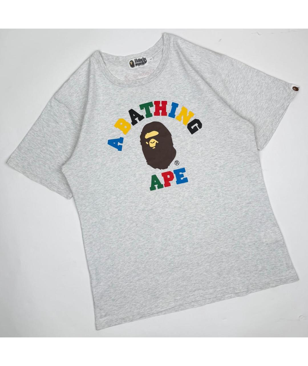 BAPE Серая хлопковая футболка, фото 5