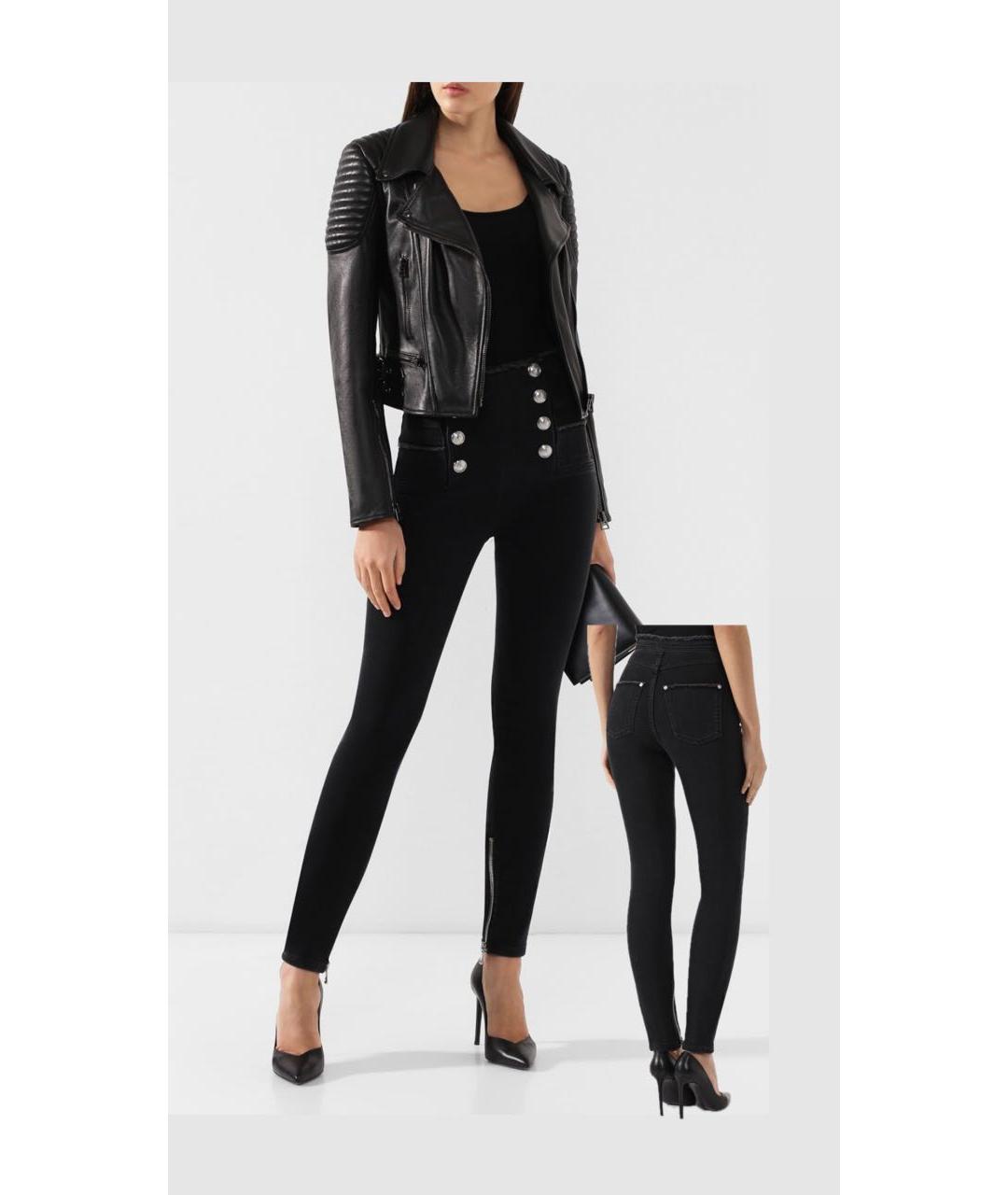 BALMAIN Антрацитовые хлопко-эластановые джинсы слим, фото 8