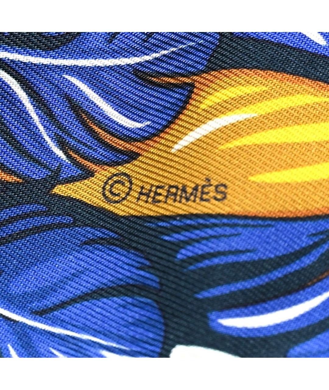 HERMES Мульти шелковый платок, фото 7
