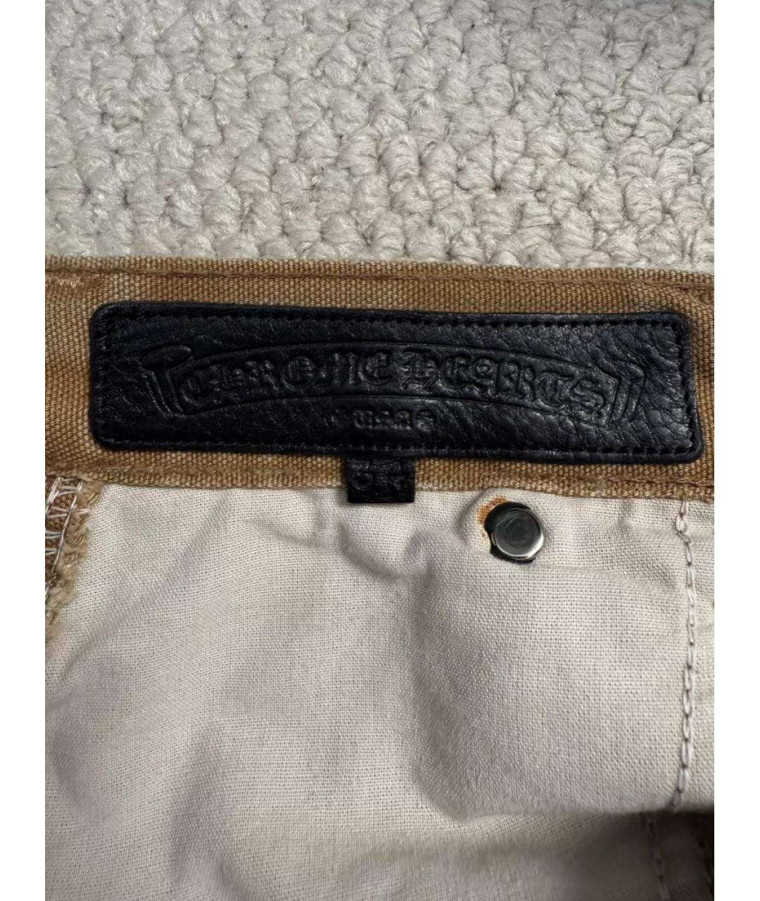 CHROME HEARTS Бирюзовые хлопковые прямые джинсы, фото 2