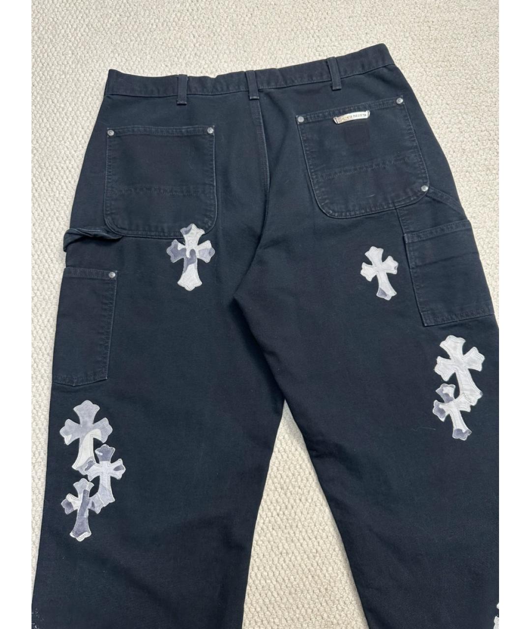 CHROME HEARTS Темно-синие повседневные брюки, фото 3