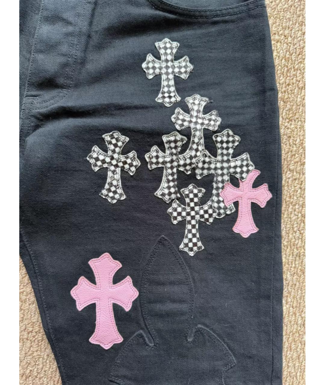 CHROME HEARTS Темно-синие прямые джинсы, фото 4