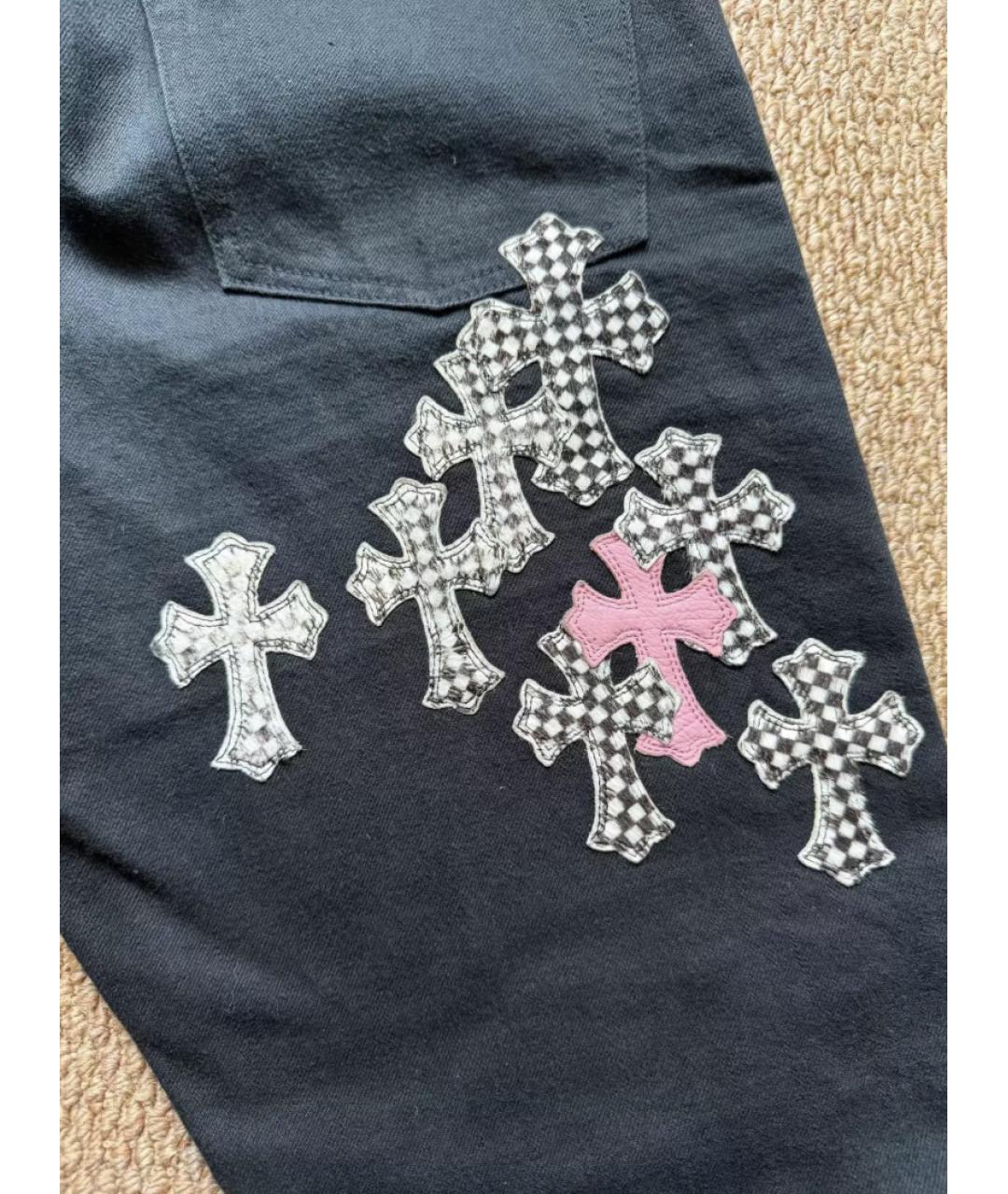 CHROME HEARTS Темно-синие прямые джинсы, фото 3
