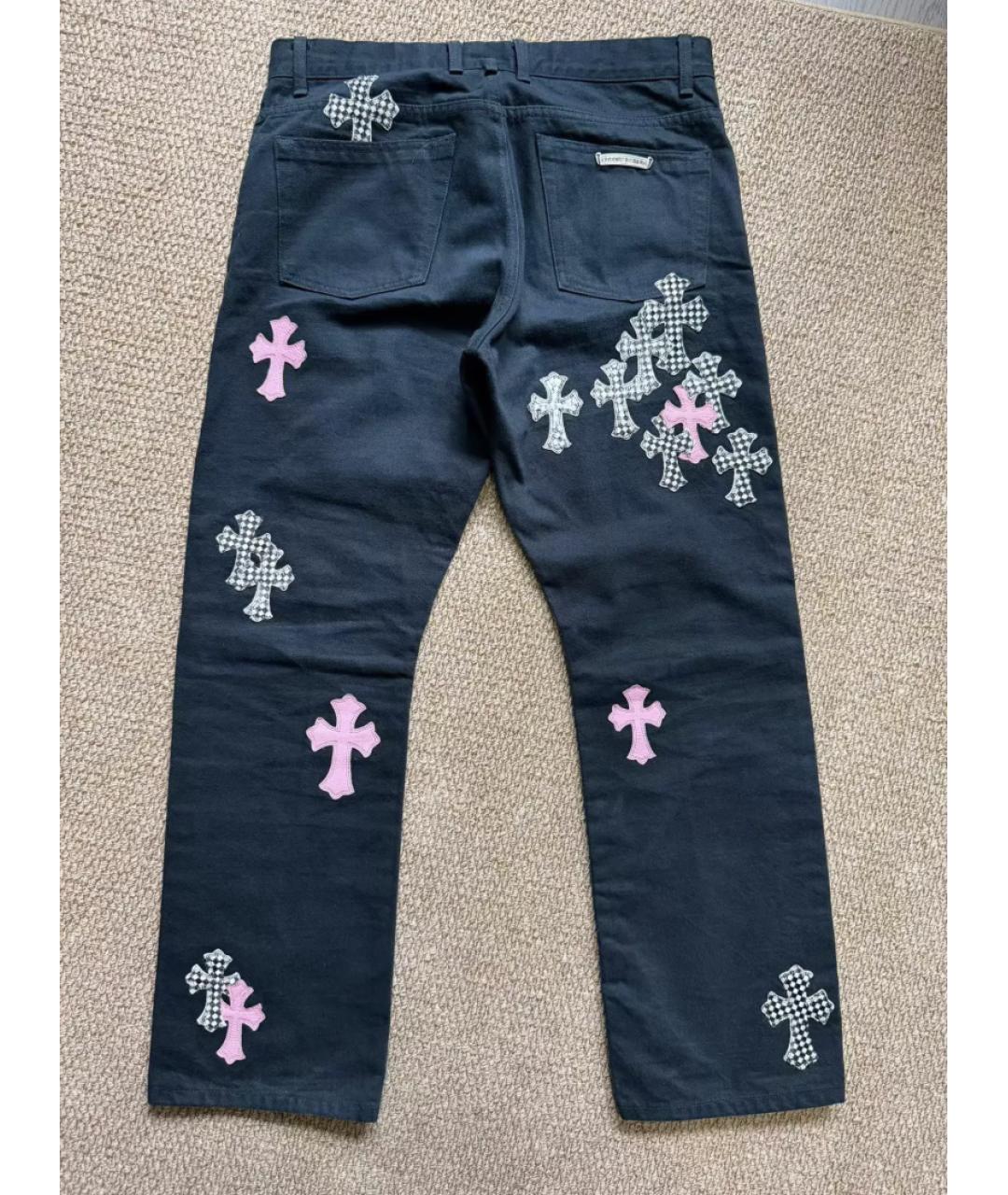 CHROME HEARTS Темно-синие прямые джинсы, фото 6