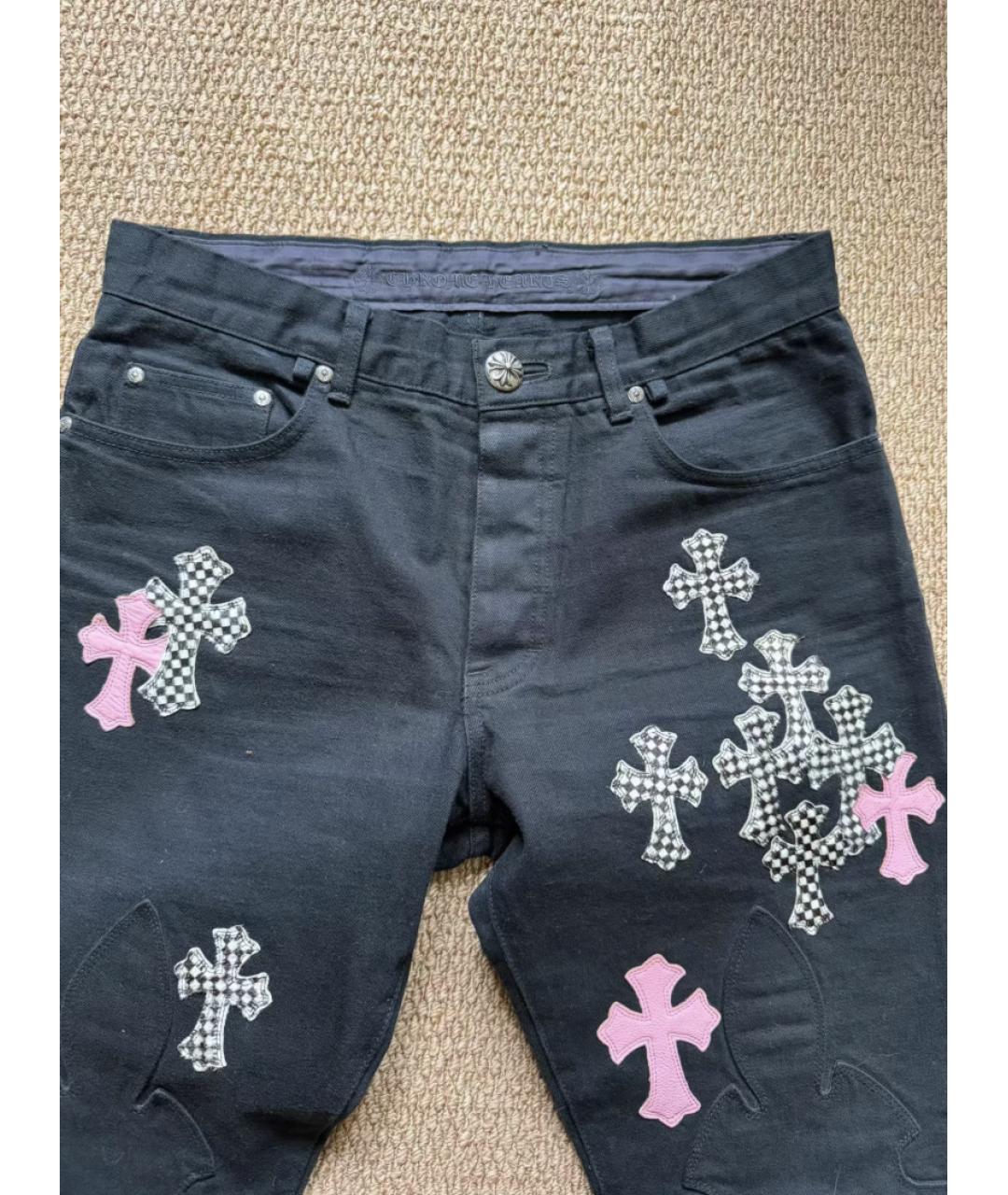 CHROME HEARTS Темно-синие прямые джинсы, фото 5