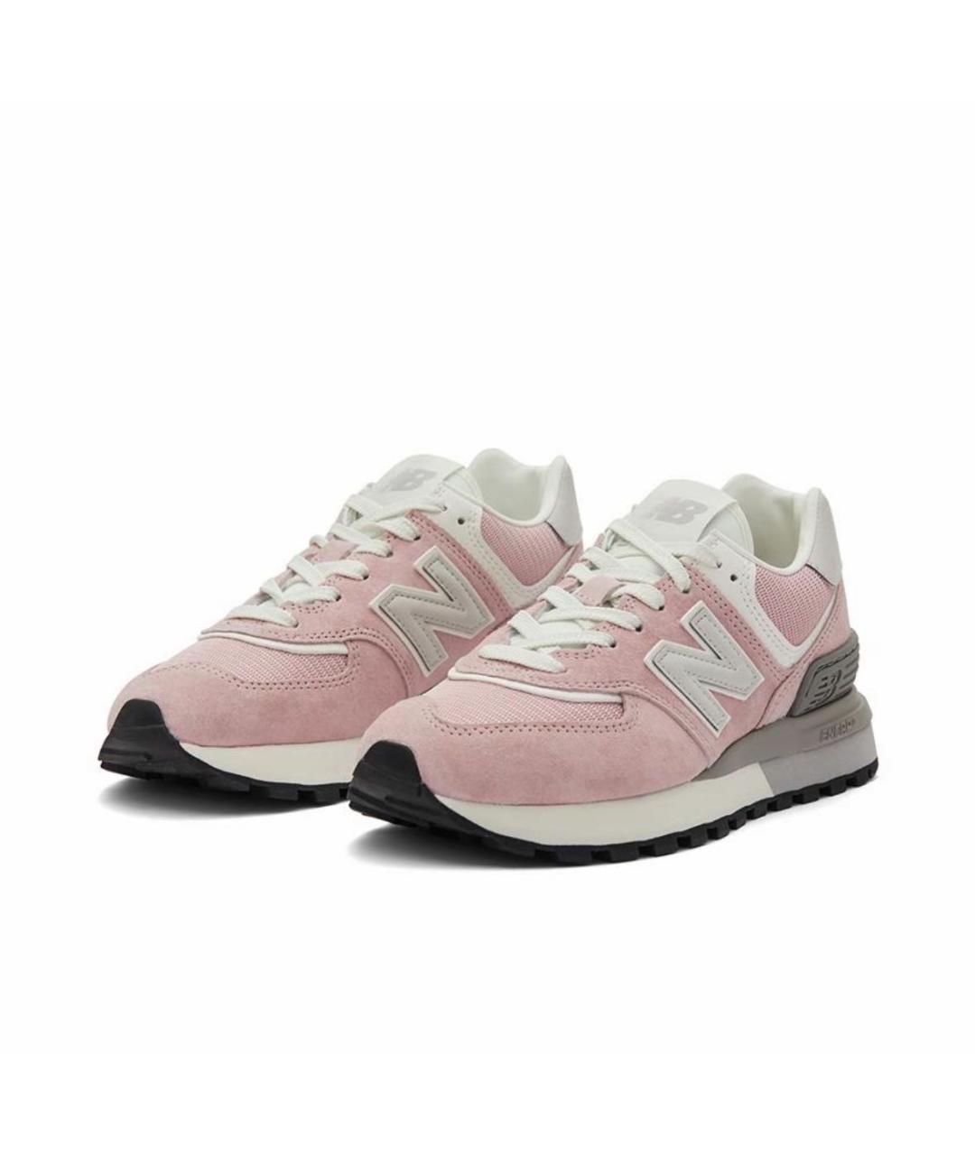 NEW BALANCE Коралловые замшевые кроссовки, фото 2