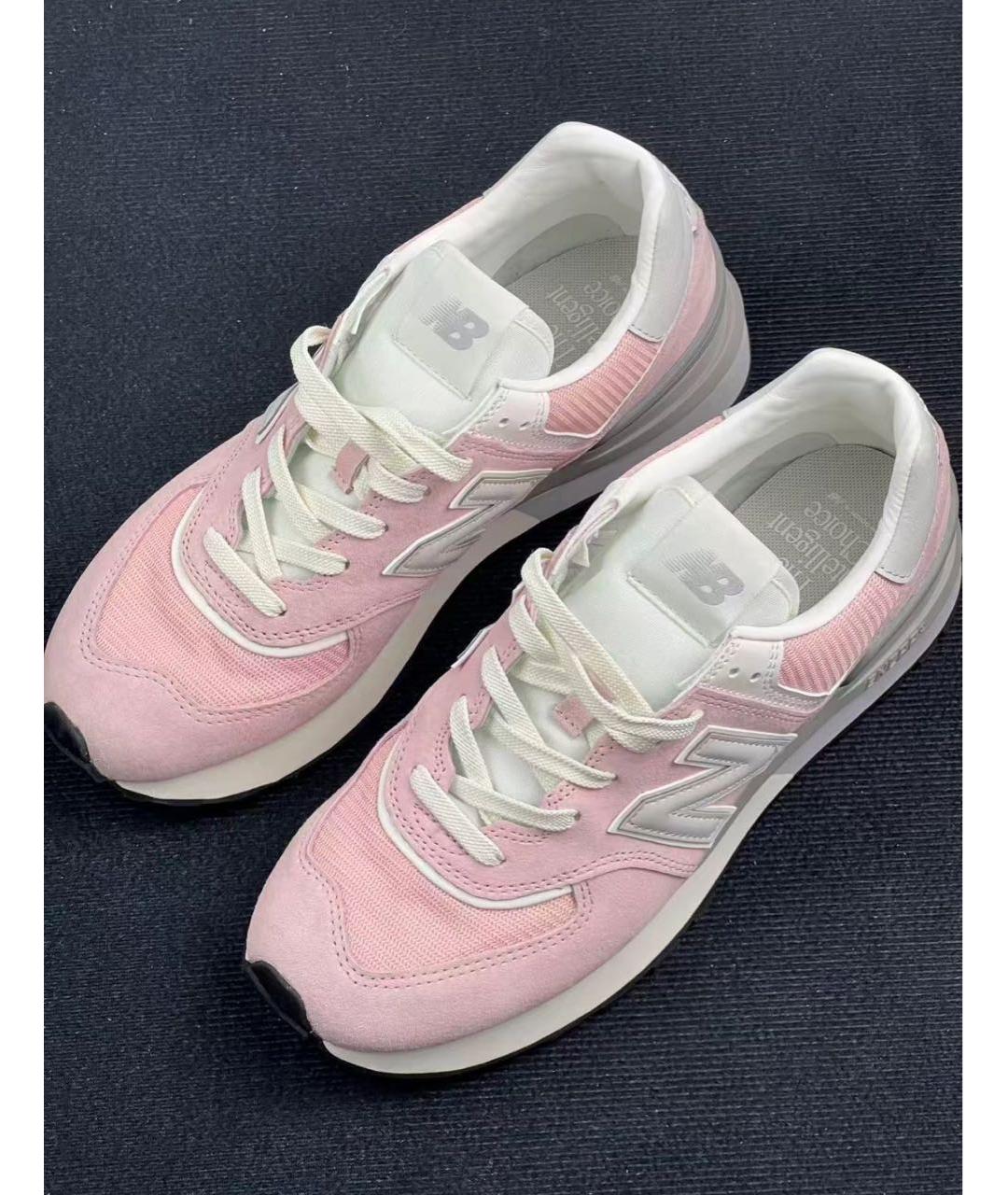 NEW BALANCE Коралловые замшевые кроссовки, фото 5
