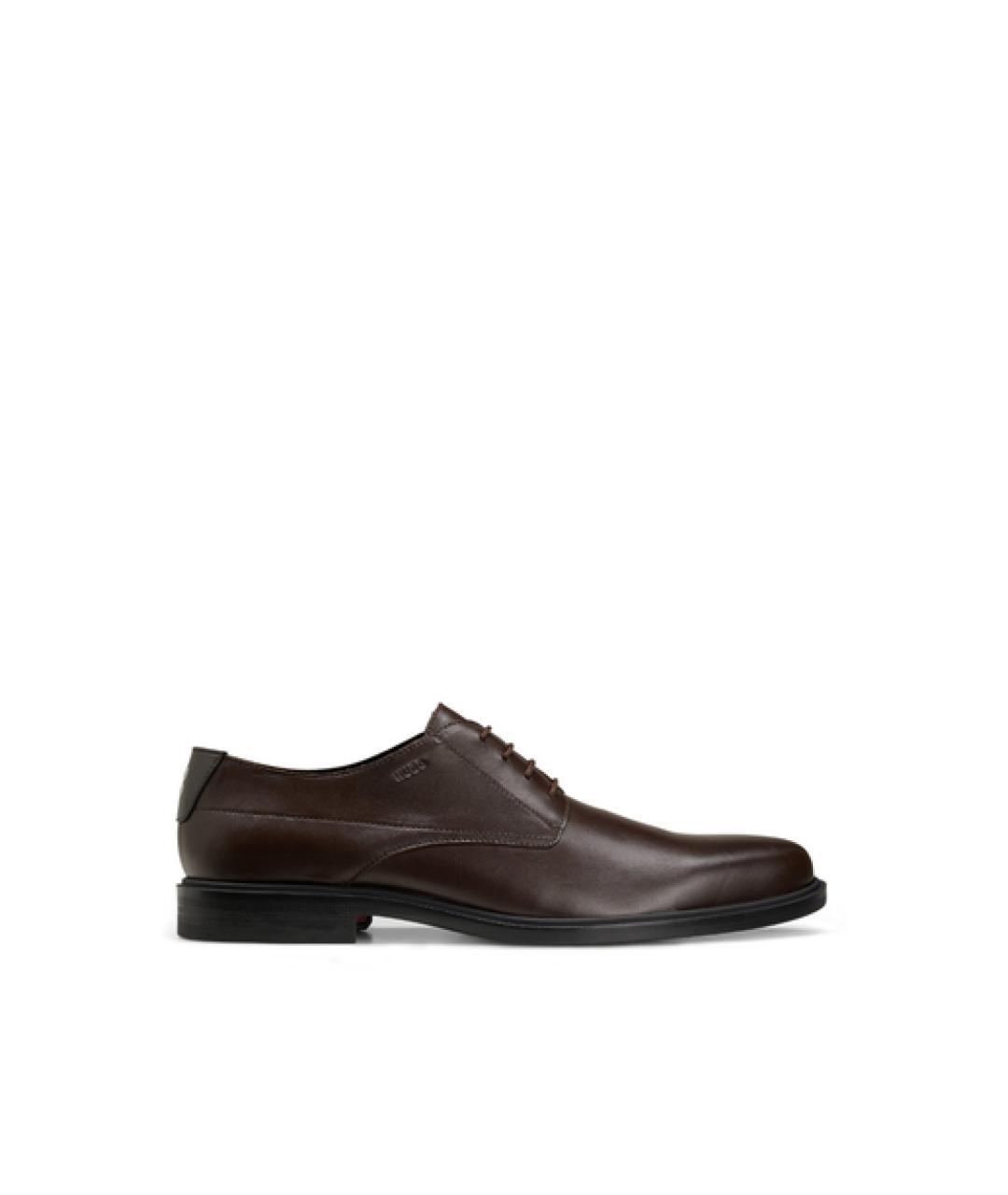 HUGO BOSS Коричневые кожаные туфли, фото 1