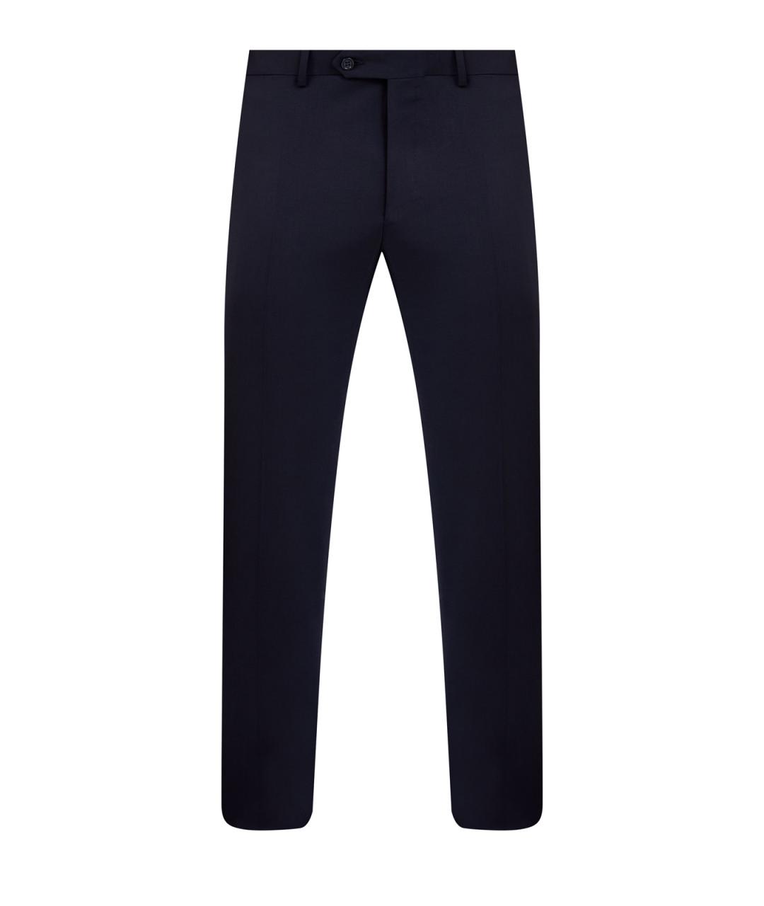 CANALI Черные шерстяные повседневные брюки, фото 1