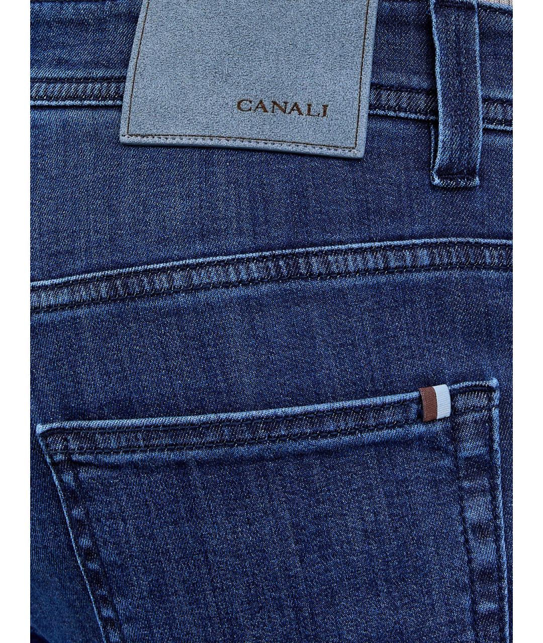 CANALI Синие хлопковые джинсы скинни, фото 5