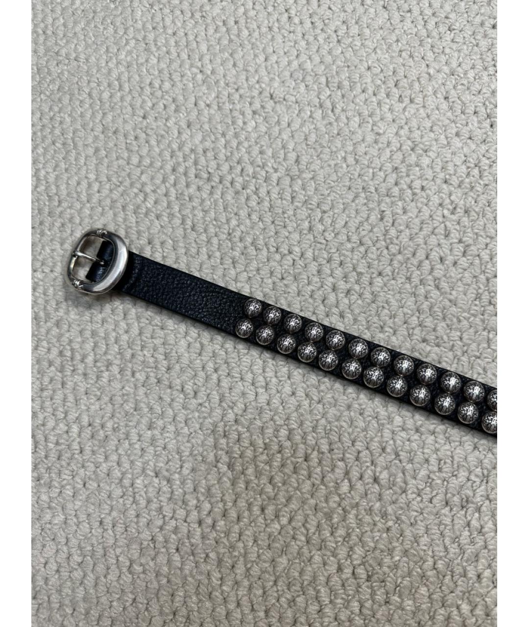 CHROME HEARTS Черный кожаный ремень, фото 2