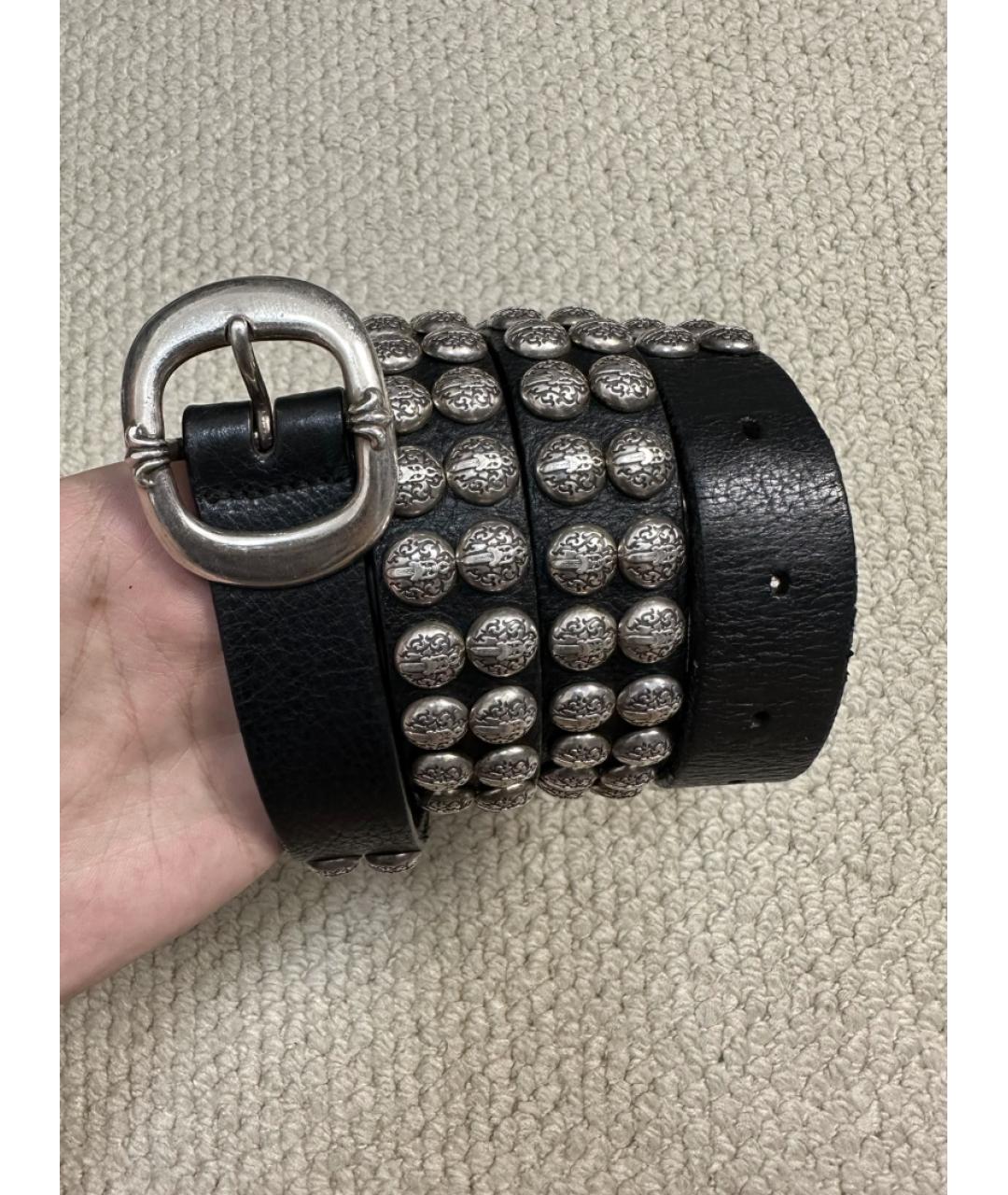 CHROME HEARTS Черный кожаный ремень, фото 5