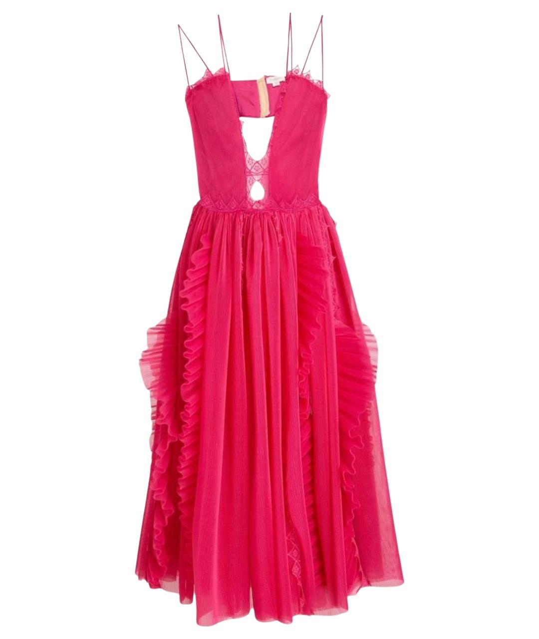 ZUHAIR MURAD Фуксия полиэстеровое коктейльное платье, фото 1