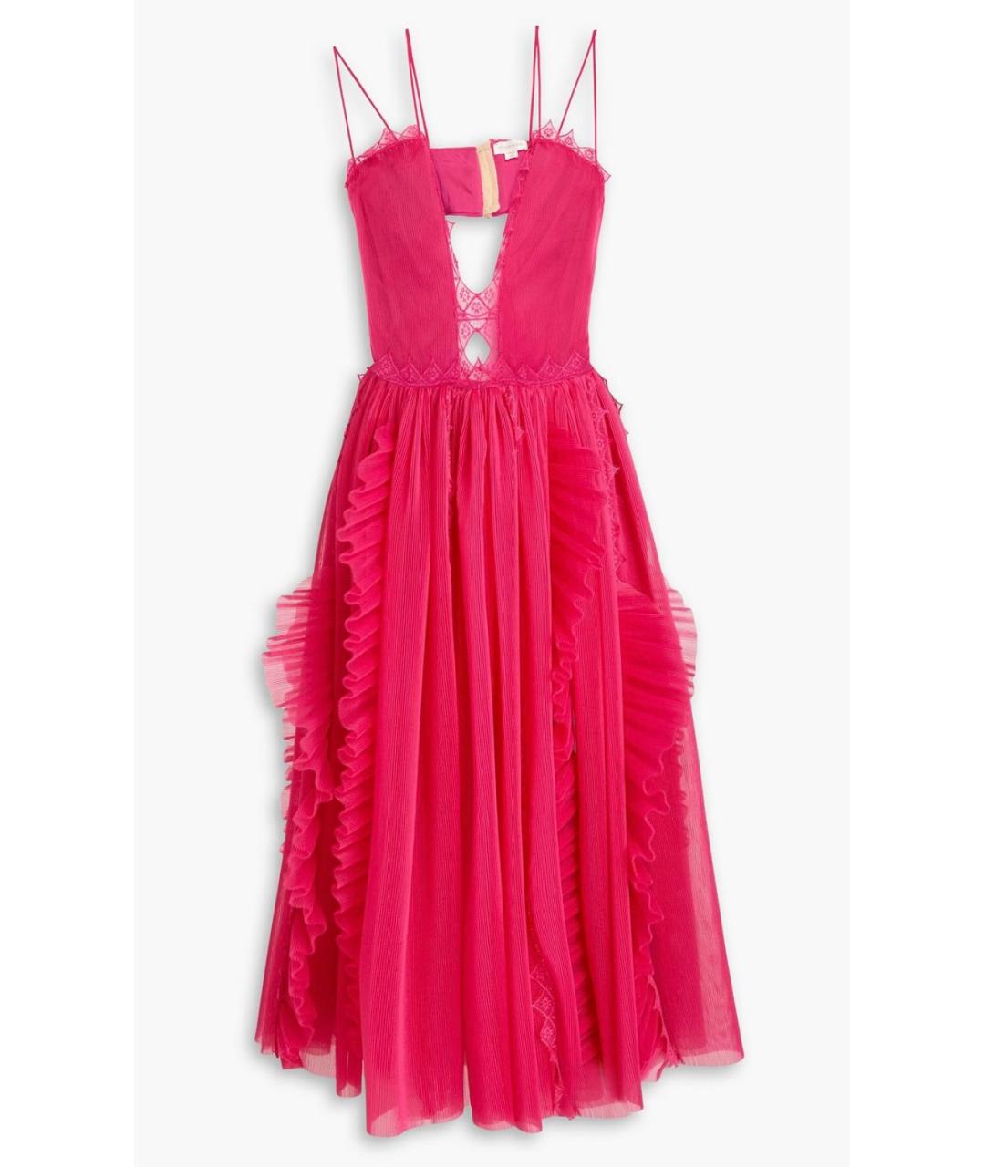 ZUHAIR MURAD Фуксия полиэстеровое коктейльное платье, фото 4