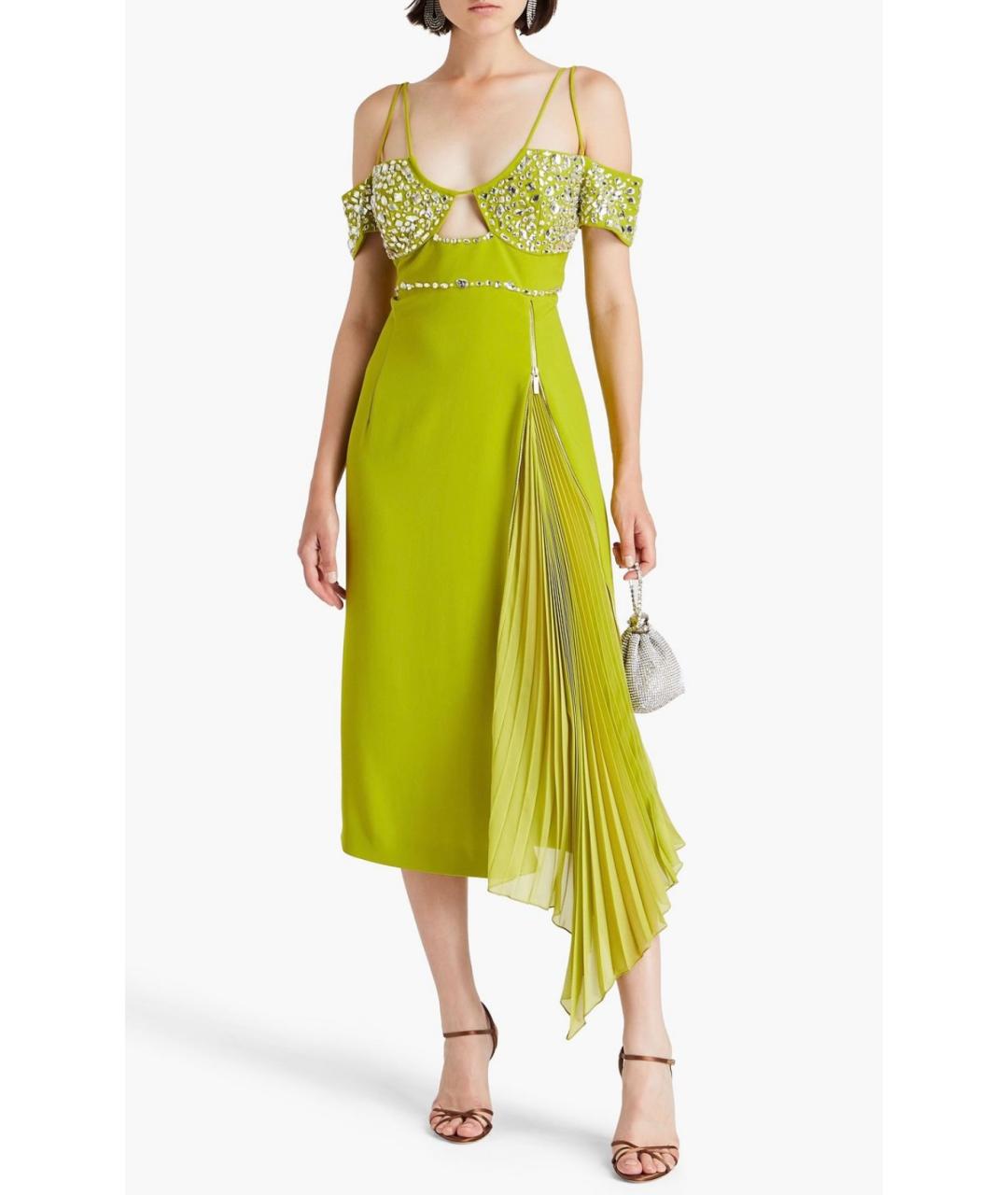 ZUHAIR MURAD Зеленое полиэстеровое коктейльное платье, фото 2