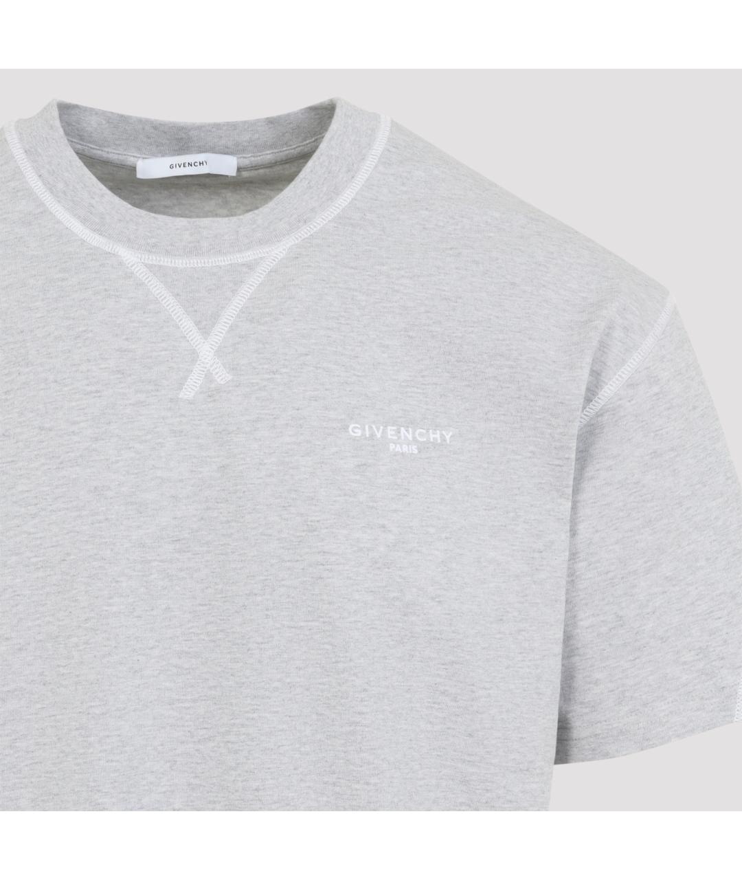 GIVENCHY Серая хлопковая футболка, фото 4
