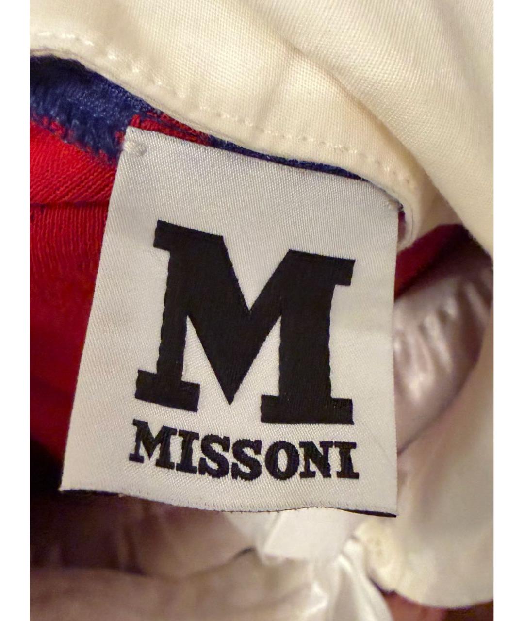MISSONI Синее хлопко-эластановое повседневное платье, фото 3