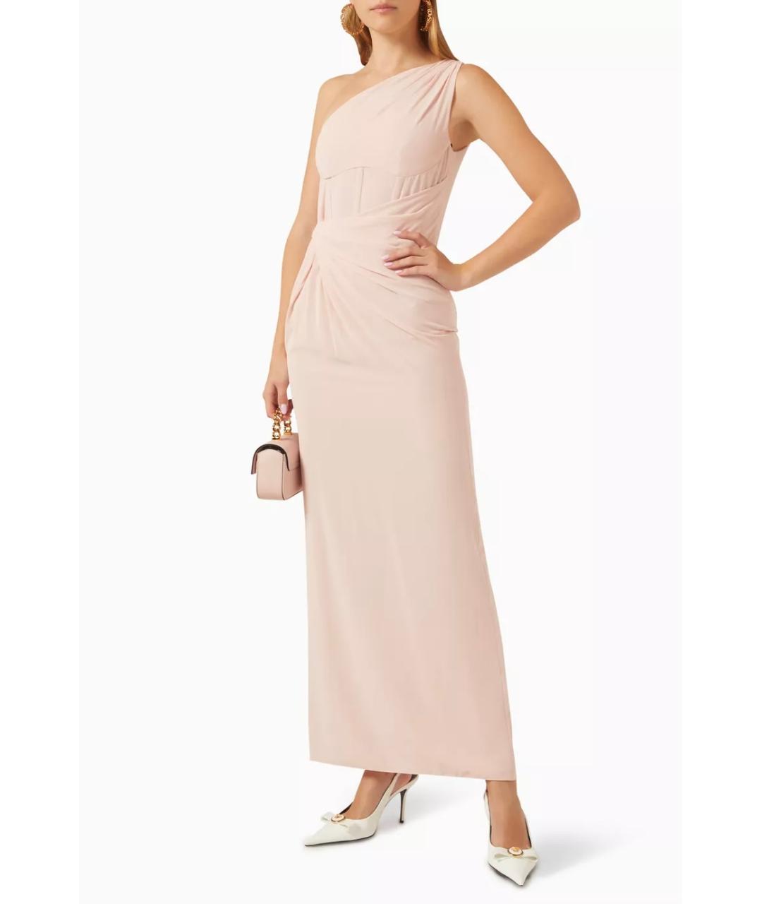 VERSACE Розовое шелковое коктейльное платье, фото 4