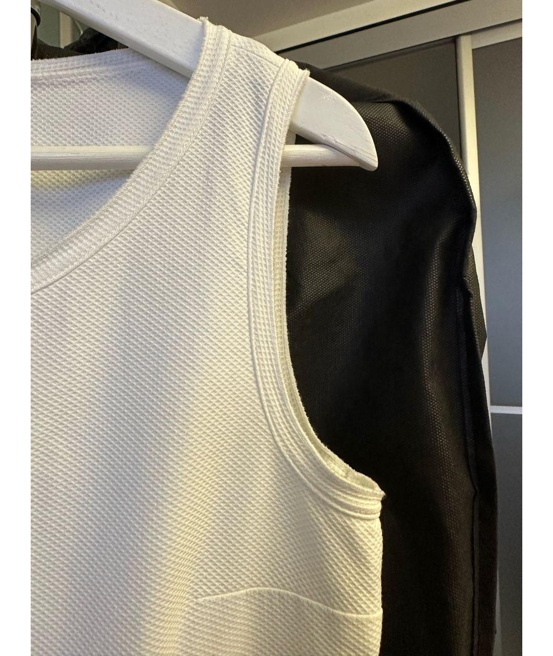 JIL SANDER Белое хлопковое повседневное платье, фото 5