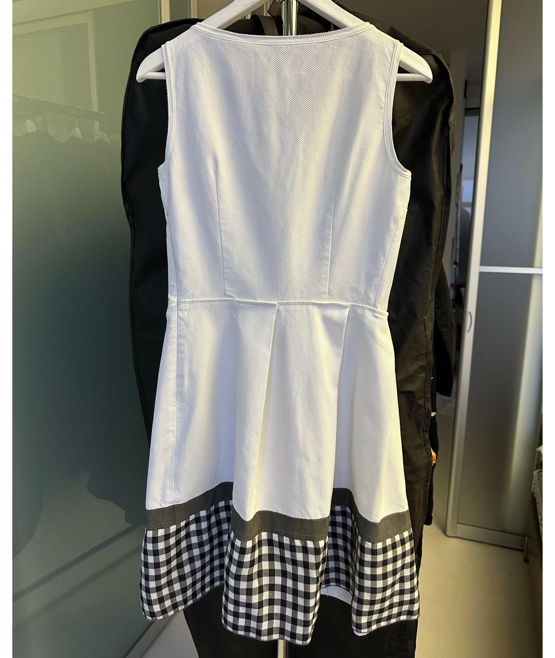 JIL SANDER Белое хлопковое повседневное платье, фото 2