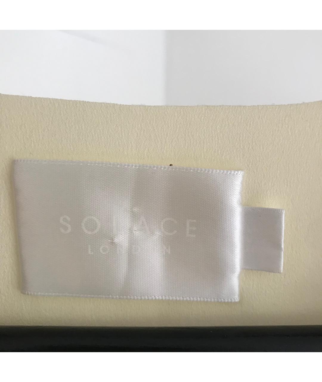 SOLACE LONDON Бежевое полиэстеровое повседневное платье, фото 4