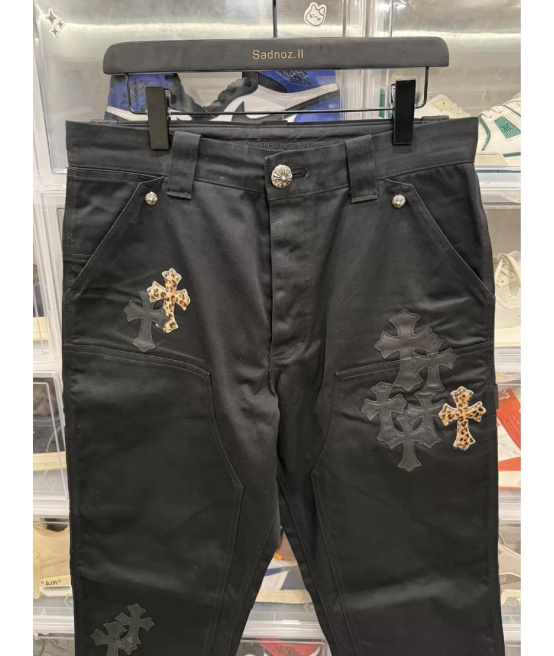 CHROME HEARTS Черные прямые джинсы, фото 5